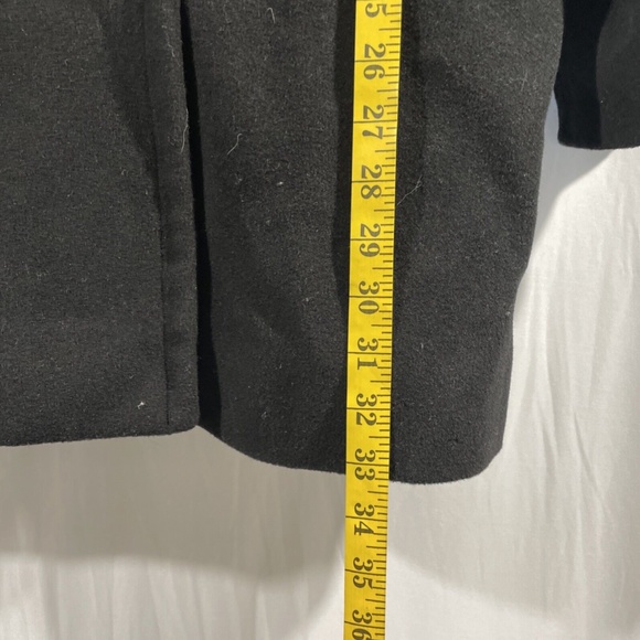 NEW Trina Turk [ 14‎ ] Wool Blend Double Breasted Pea Coat in BLACK - Picture 4 of 16